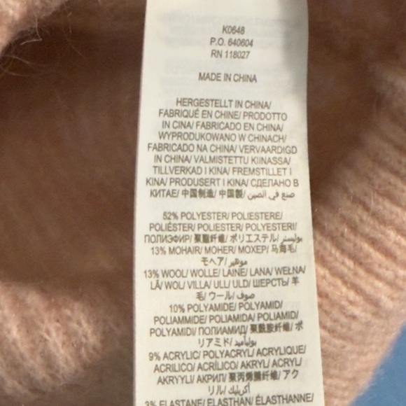 Boden Square Neck Fluffy Jumper Wool Blend Pink Short Sleeve Size M - Picture 5 of 5